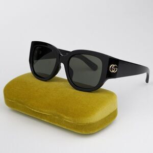 NEW Gucci GG1599SA 001 Black Grey Women Square Sunglasses GG 1599SA